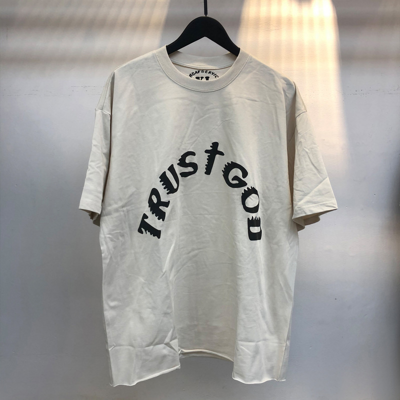 kanye west sunday侃爷演唱团限定trust god短袖t恤