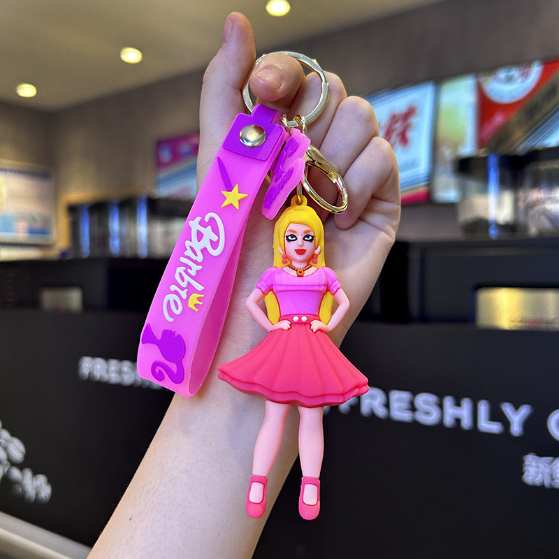 Factory Wholesale Barbie Doll Keychain Cartoon Toy Bag Package Pendant Ornaments Princess 2023 New Popular