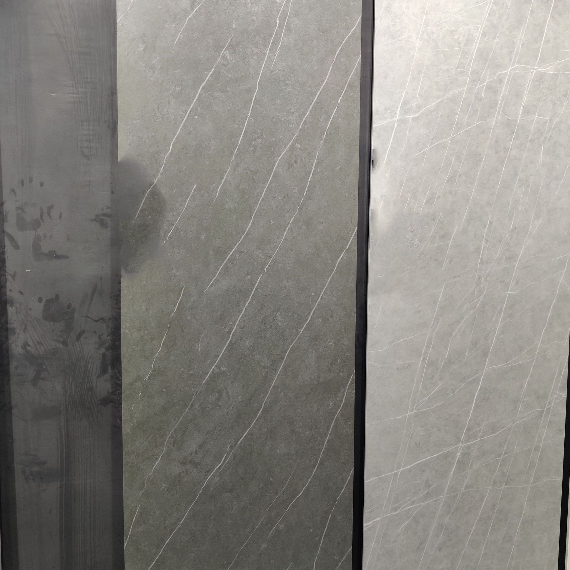 灰色细颗粒岩板火山灰闪电灰意大利深灰浅灰岩板台面板餐桌面加工