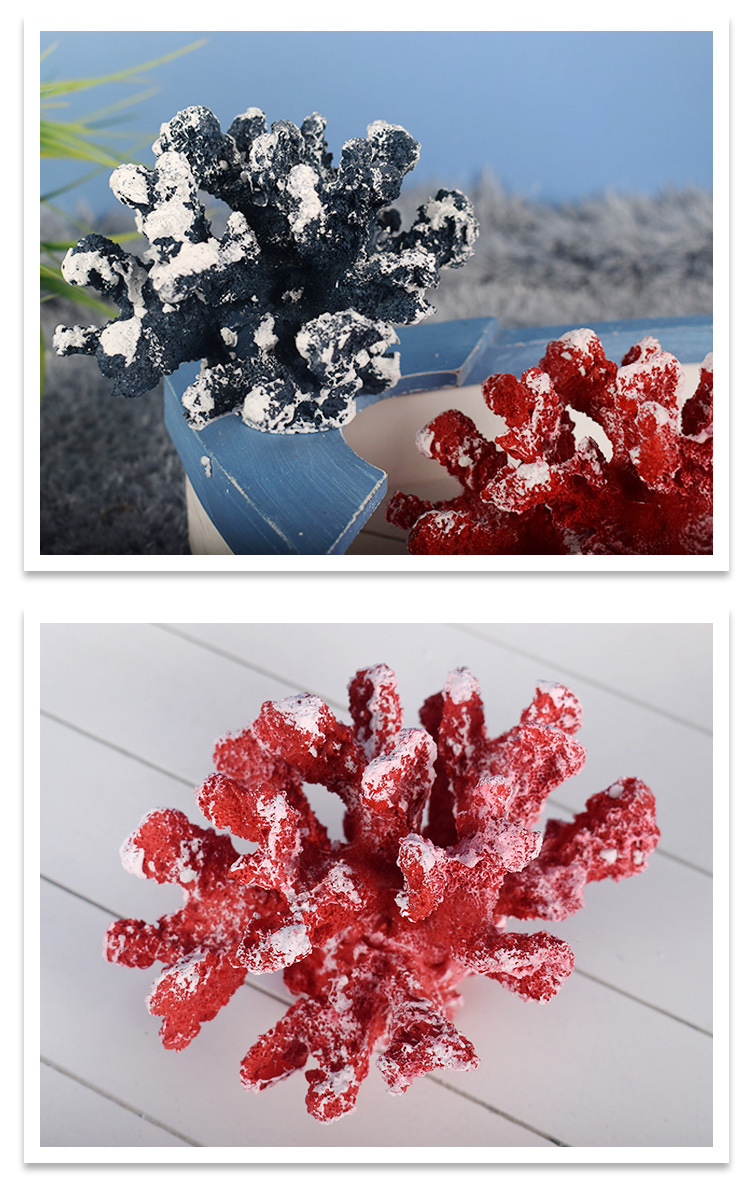 地中海风格树脂假珊瑚鱼缸装饰摆件水族箱造景海洋主题布置装饰品