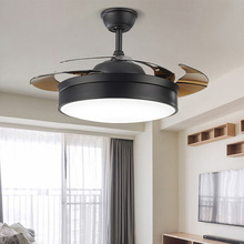 吊扇灯现代简约隐形风扇灯静音变频创意客厅卧室家用餐厅风扇吊灯
