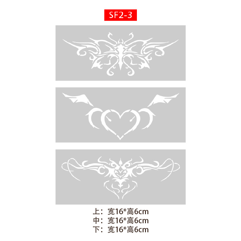 MAYMOE Hollow Template Thickened Inkjet Tattoo Album Butterfly Love Stretch Marks Covering Collarbone Back Waist Lower Abdomen Men and Women