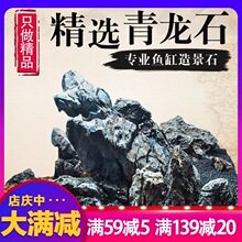 青龙石松皮石酸洗鱼缸造景假山造景闪电纹大小块水草水族装饰套餐