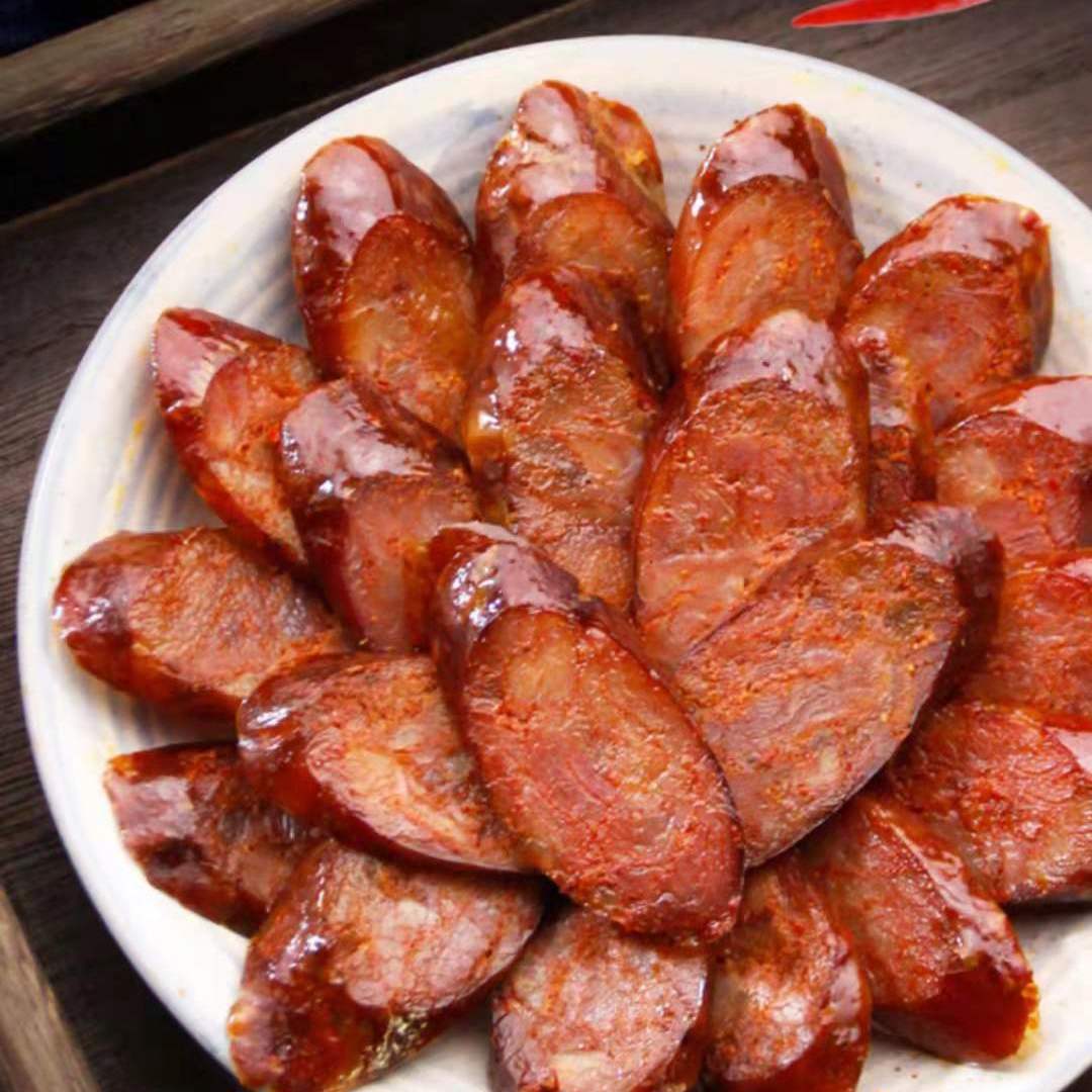 麻辣肠香肠灌肠川味柏树枝柴火烟熏四川特产农家自制不满意包退货