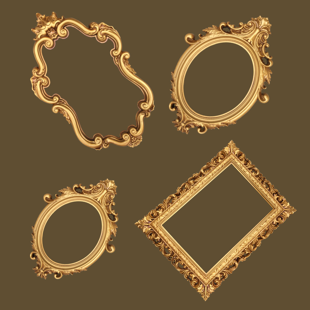 欧式复古婚礼相框网红ins金色舞台大框墙面装饰巴洛克婚庆塑料框