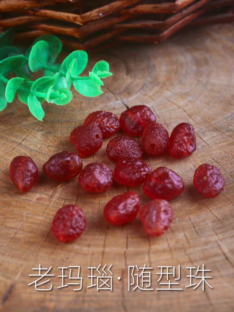 石红老玛瑙磨砂随型散珠diy手工编织手链手串项链文玩配饰-阿里巴巴