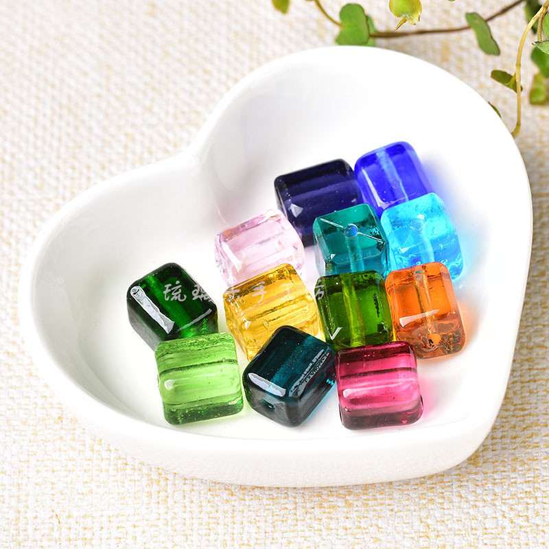 New Candy Series Glaze Cube Sugar Scattered Beads Diy Bracelet Necklace Earrings Bag Hanging Handmade Beaded Material Accessories 12