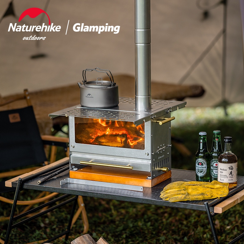 naturehike double-wing desktop firewood stove outdoor camping stove cookware portable camping heater