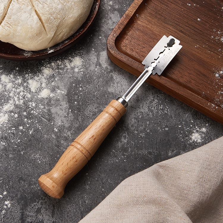 面包修容刀 弧形面包割刀不锈钢面团烘焙切刀 欧式法棍割纹理刀