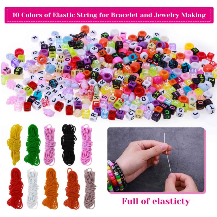 Amazon Hot Sale 24 Grid Children DIY Ornament Accessories Acrylic Beads Letter Beads Set