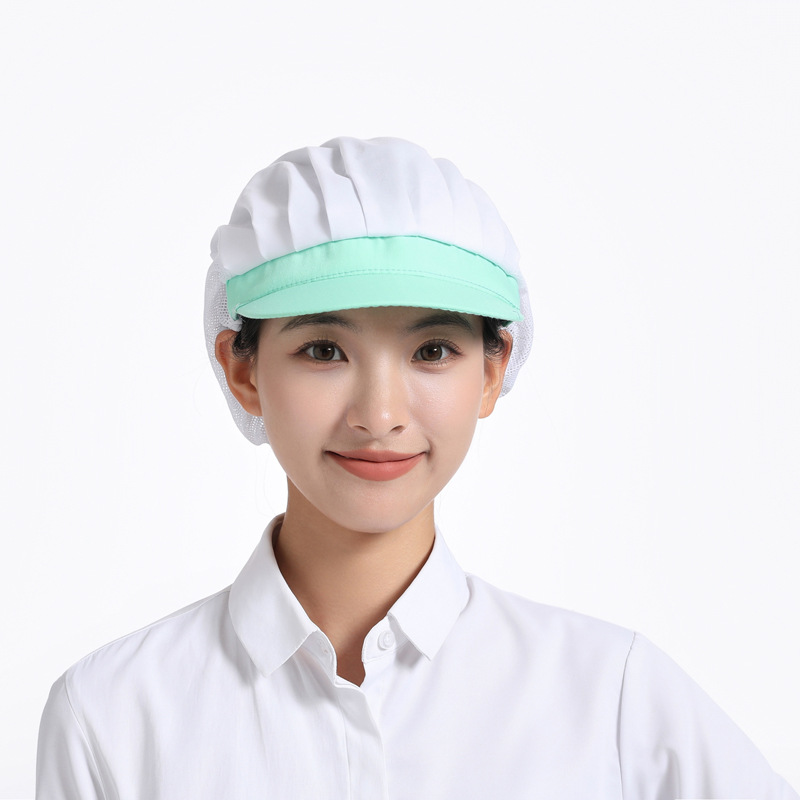 Factory Workshop Breathable Mesh Work Cap Catering Chef Hat Waiter Sanitary Food Men and Women Baking Dust Cap