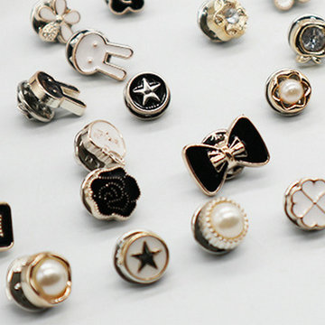 防走光免缝纽扣可拆卸可调节免钉扣珍珠扣小香风外套装饰扣子