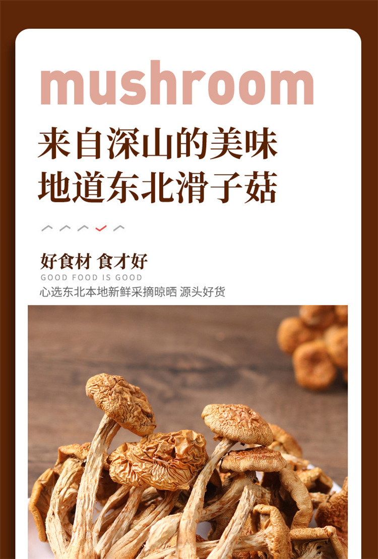 溢田 东北滑子菇90g瓶装干货