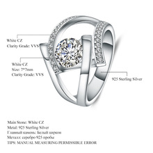 小众设计s925纯银镶锆石戒指情侣送礼物婚戒1.5克拉跨境戒指男女