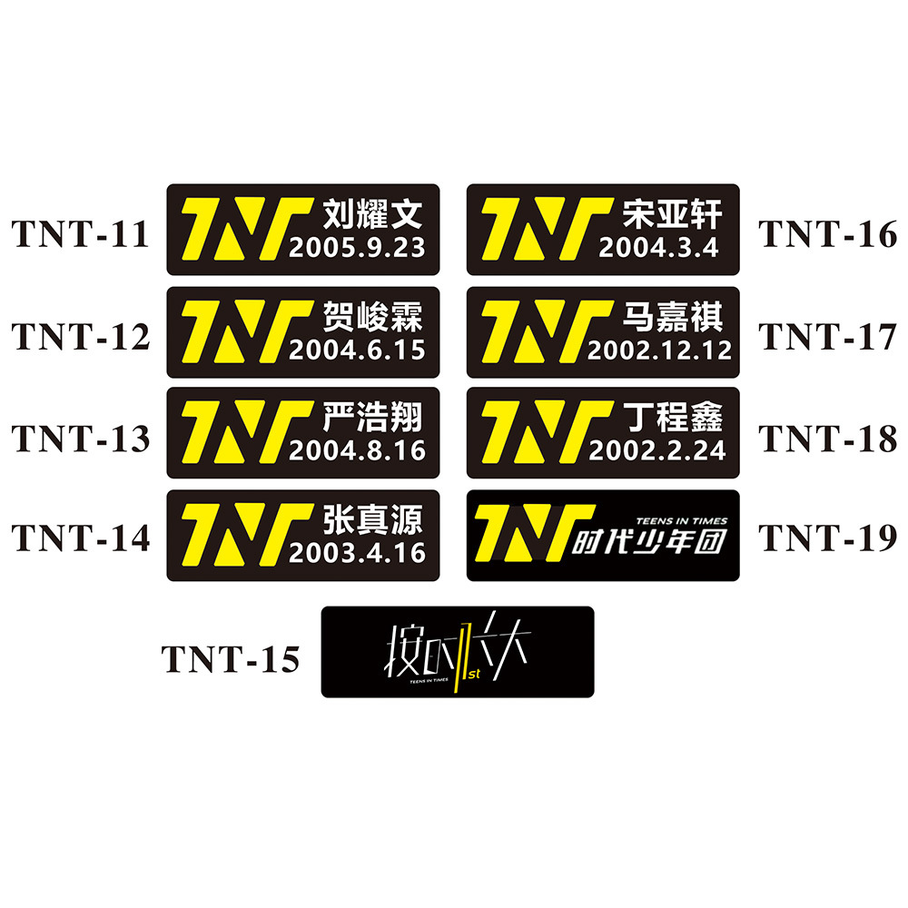 tnt时代少年团周边马嘉祺胸牌 刘耀文徽章明星应援礼品亚克力胸针