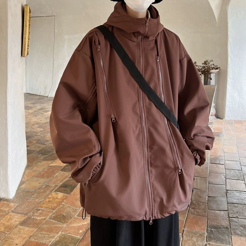 冲锋衣外套男秋秋季2025新款潮牌美式机能工装感衣服夹克耐磨现货