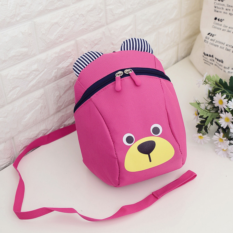 Cute Children's Backpack Cartoon Anti-Lost Backpack Boys and Girls Schoolbag Outdoor Bear Schoolbag Nylon Bag