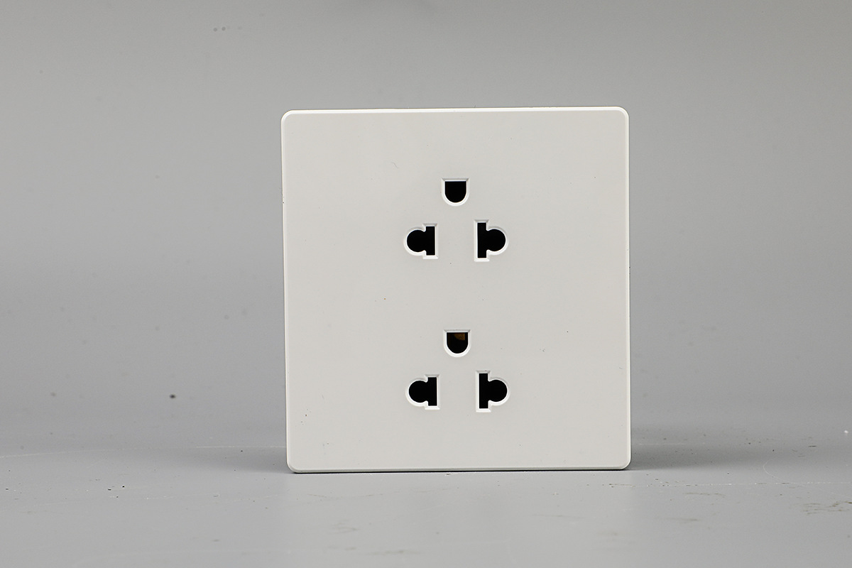 86型泰式三孔多功能插座 15a美标墙插台湾三三插六孔美式插座面板