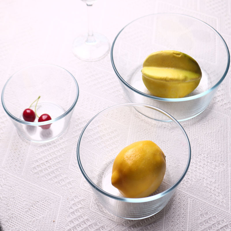 和谐居菲内克斯钢化玻璃透明创意水果沙拉碗打蛋盆汤碗面碗微波炉