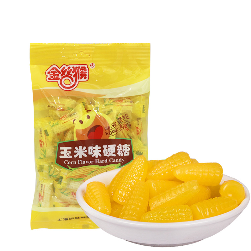 金丝猴玉米糖150g软糖160g硬糖儿童休闲糖果零食怀旧水果糖批发