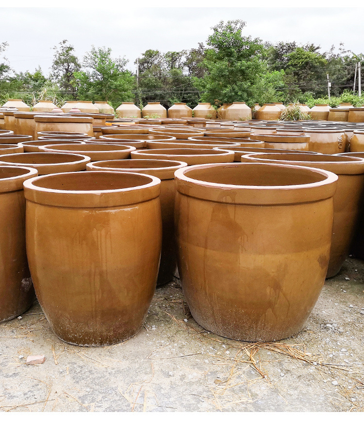 瓦缸老式陶瓷水缸大号家用土陶储水米桶酿酒发酵腌菜酱缸大水缸