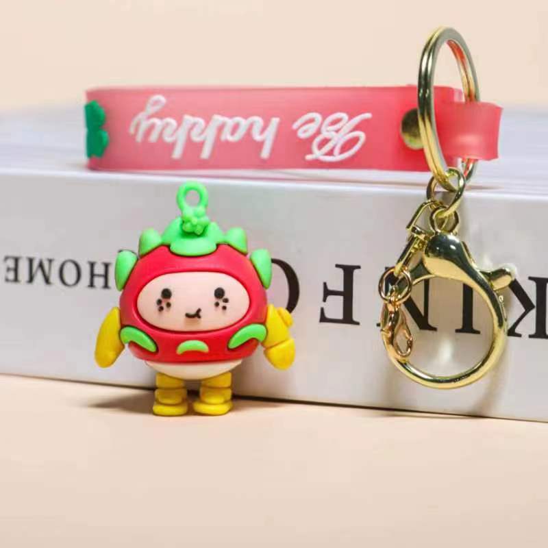 Surrounding the Game Egg Puff Party Keychain Car Pendant Couple Small Gift Internet Hot Key Pendants Wholesale