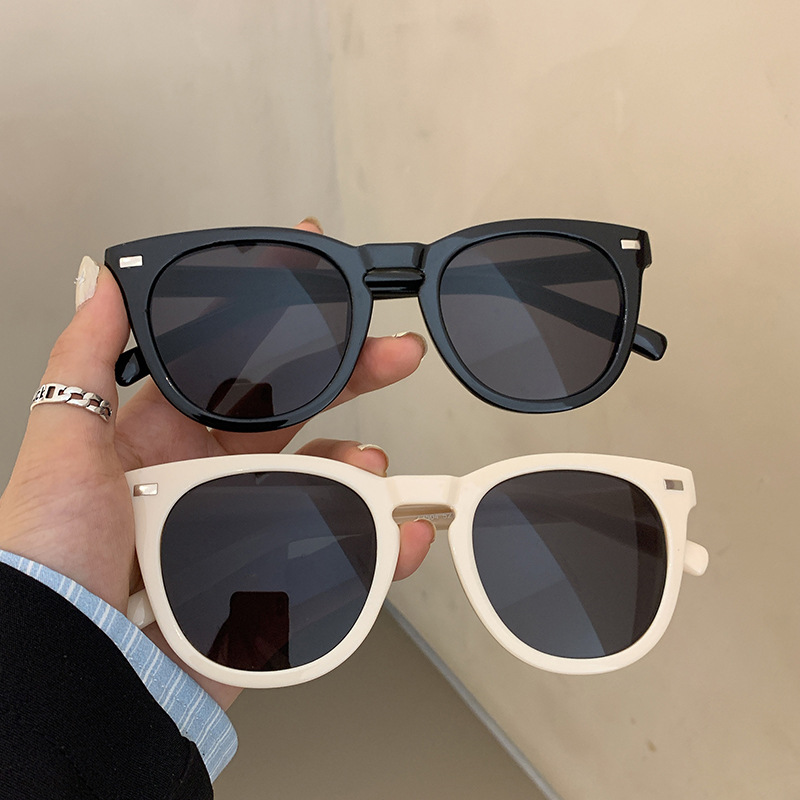 Xu Hongdou New Trendy Gm Sunglasses Women's Brown Slimming Internet-Famous and Vintage Sun Protection Uv Protection Sun Glasses