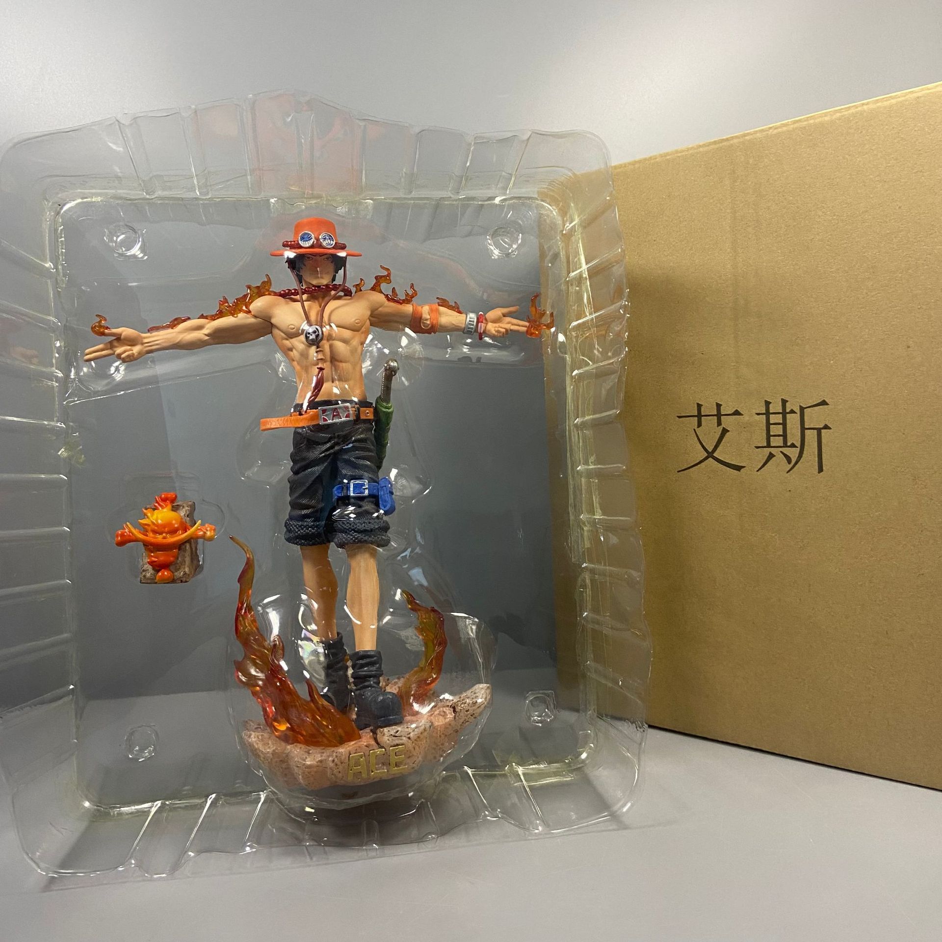 海贼王 lx 三兄弟 十字艾斯 ace 展臂 雕像 站姿 摆件 盒装 手办