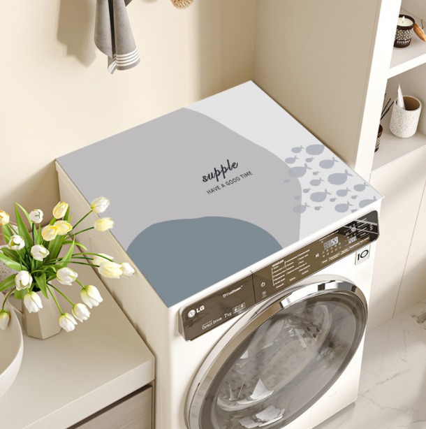 Modern Simple Household Drum Washing Machine Dust Cover Refrigerator Cover Pad Absorbent Stain-Resistant Sunscreen Diatom Mud Pad