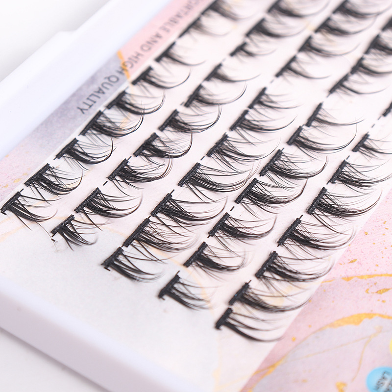 B09 Little Devil Segmented Eyelashes Five Rows 7 Segments Natural False Eyelashes Thick False Eyelashes Natural Thick Three-Dimensional