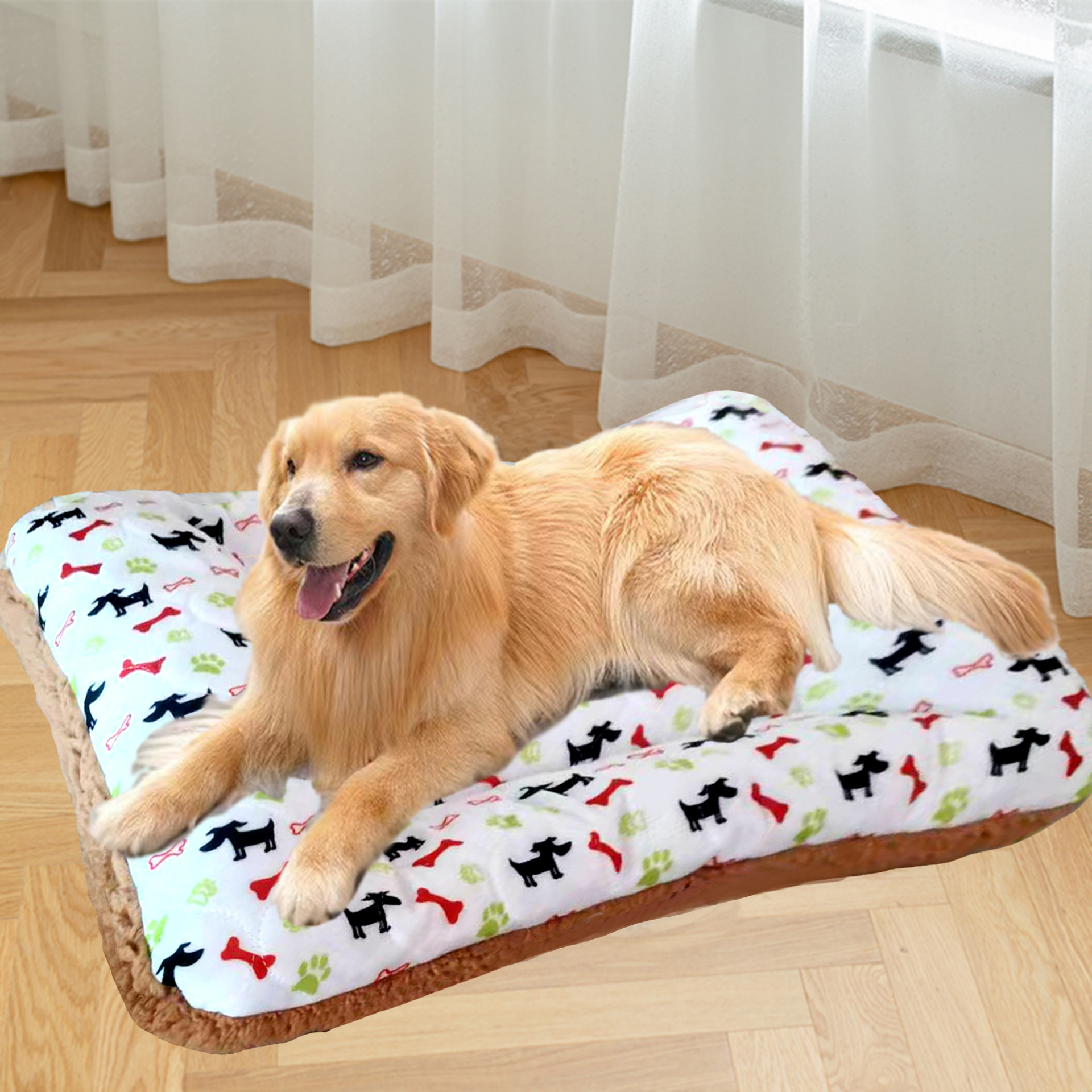 新款宠物垫狗骨头印花狗垫亚马逊热销猫垫四季通用加厚宠物用品垫