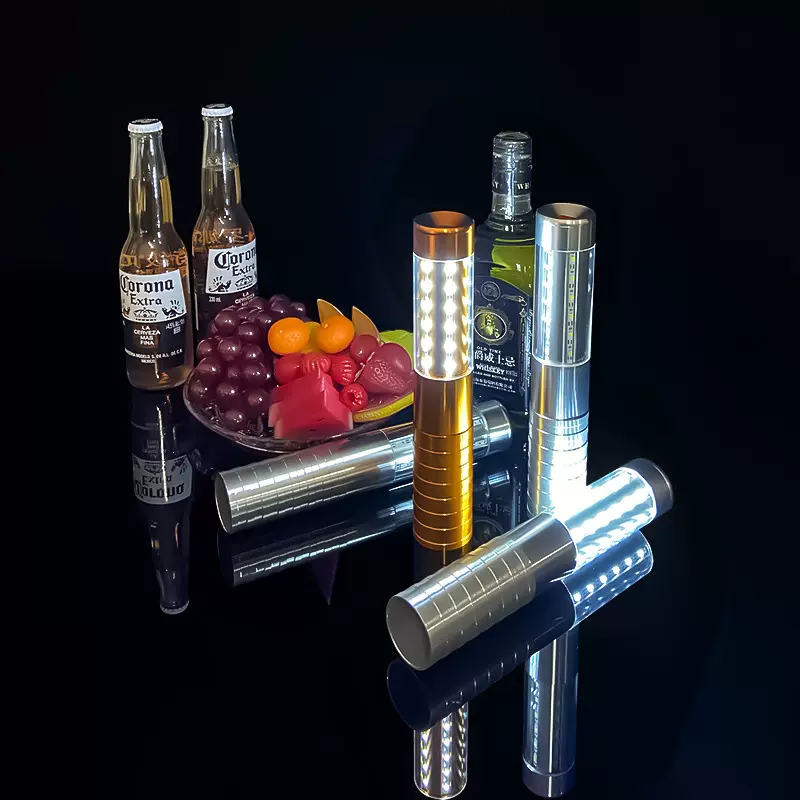 跨境led充电发光爆闪棒酒吧KTV盒装手持闪光棒洋酒红酒香槟荧光棒