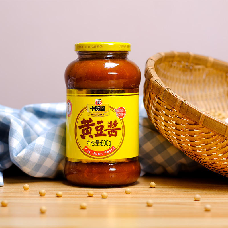 【厂家直发】十笏园800g黄豆酱瓶装豆瓣酱炸串炸酱面拌面蘸酱