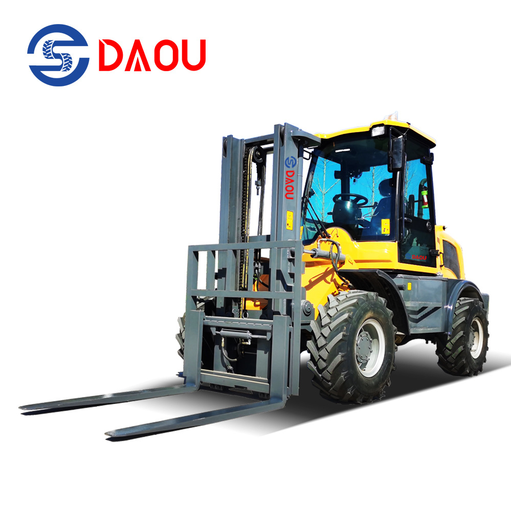 装载机式越野叉车一体式 3吨3米四驱全新轮式越野叉车 柴油叉车