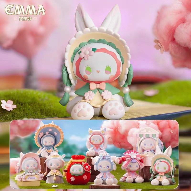 正版emma秘境森林赏樱会系列盲盒四代潮玩具公仔手办礼物批发