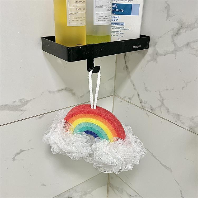 Nono Cute Ins Rainbow Loofah Bath Flower Sponge Facial Cleanser Children's Bubble Net Red Wash