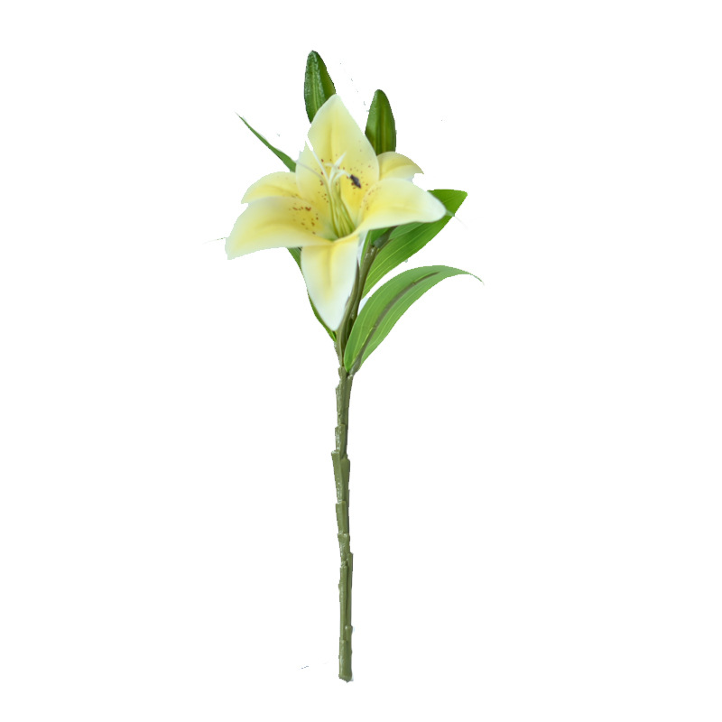 Cross-Border Hot Selling Simulation Lily Hand Feeling Artificial Flower Wedding Supplies Photography Props Home Decoration Artificial Flower