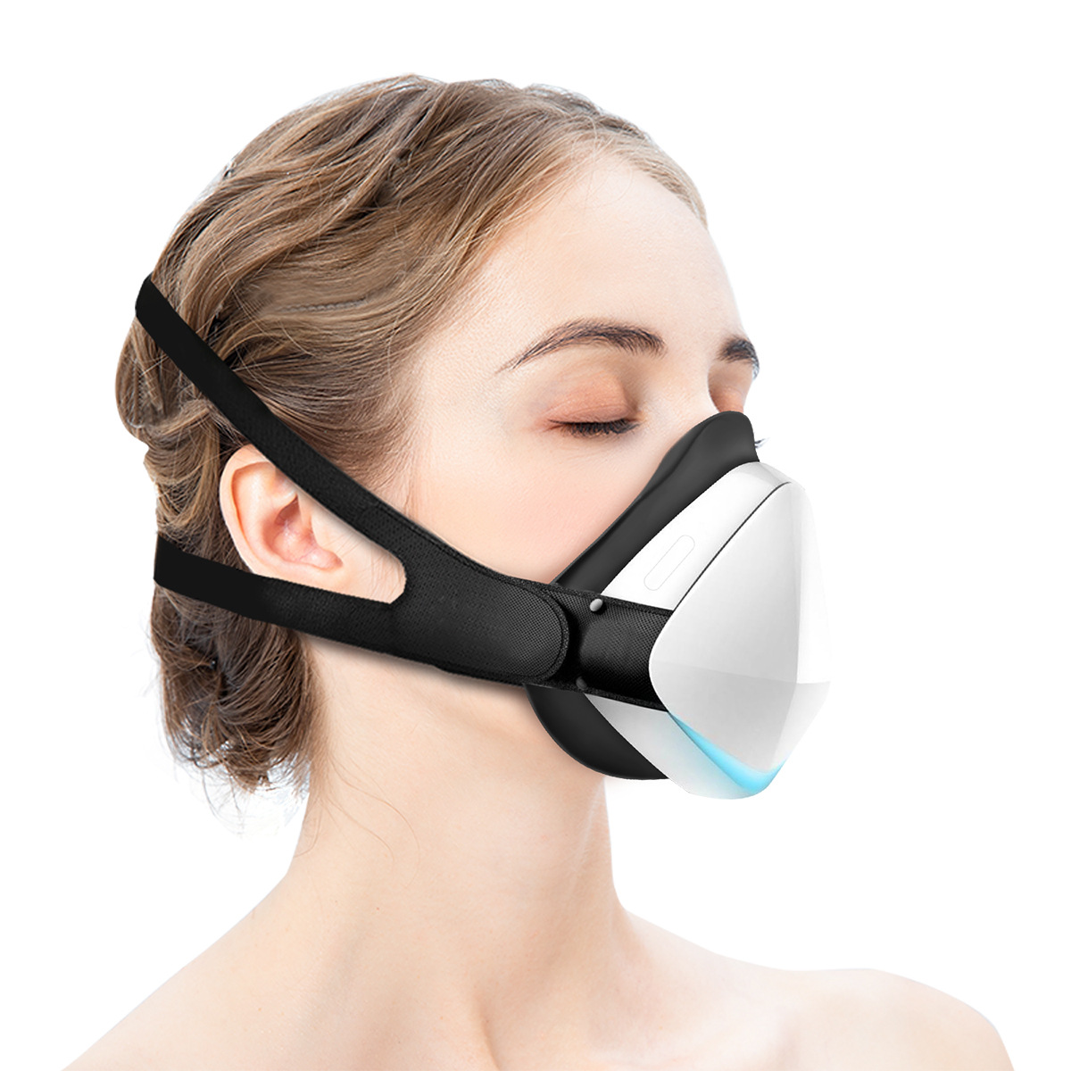 华宝电动口罩防尘带风扇新风口罩usb充电kn95跨境新款电子口罩