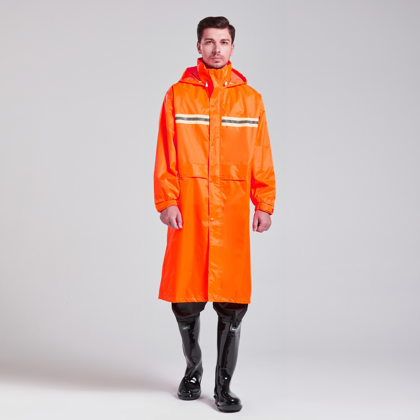 华海雨衣长款雨衣劳保工地环卫反光防暴雨防水防汛救援应急雨衣