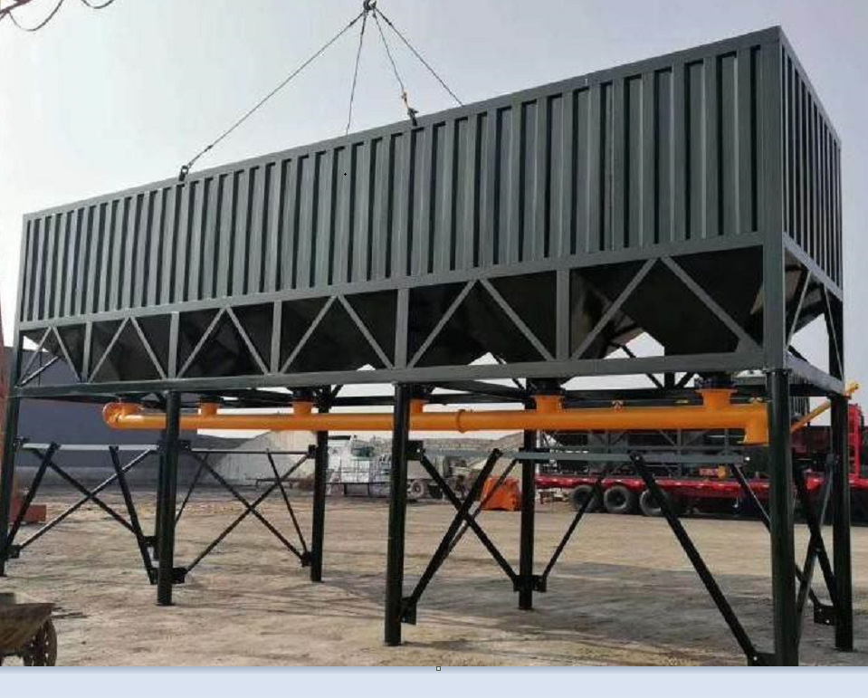 100t卧式水泥仓 搅拌站用卧式粉煤灰储料仓 集装箱水泥仓-阿里巴巴