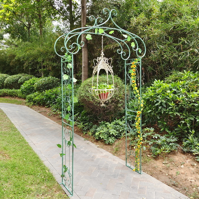 户外铁艺花架爬藤架花园别墅阳台植物铁线莲婚礼庆典道具拱门装饰