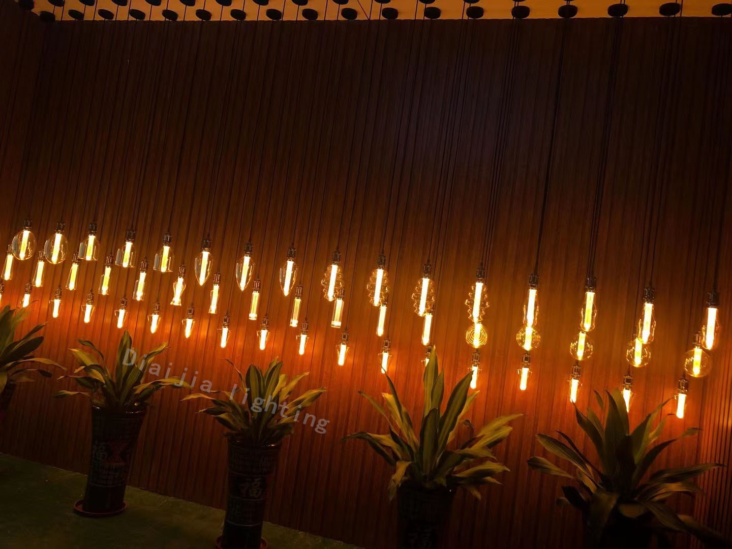 亚马逊热销灯泡导光灯新款爱迪生长方形导光柱3w茶色led灯泡 批发