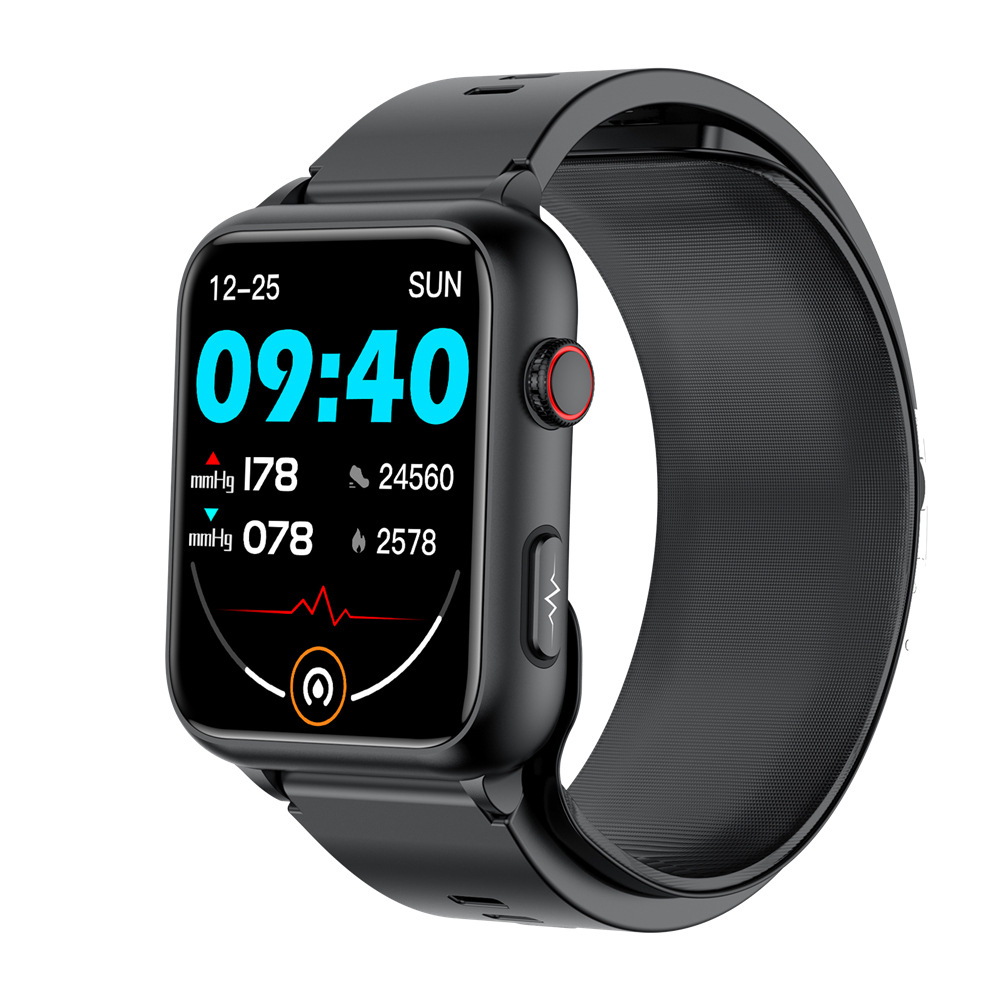 新款tk63气泵式智能手表精准血压心电图血氧血糖尿酸血脂运动手环