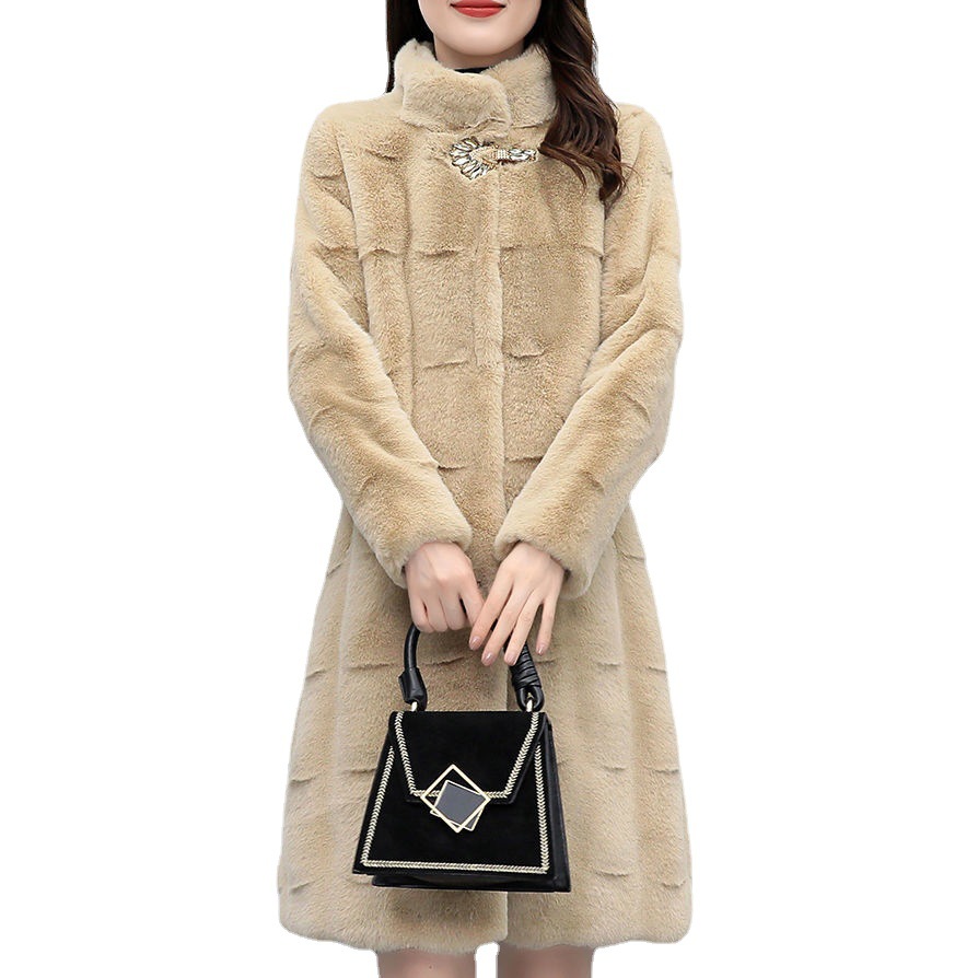 丹麦貂皮草外套中长款修身2021新款秋冬季年轻款加厚皮毛海宁皮草