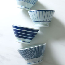 JIH3手绘饭碗家用日式拉面碗陶瓷碗单个斗笠喇叭碗高脚手工餐具沙