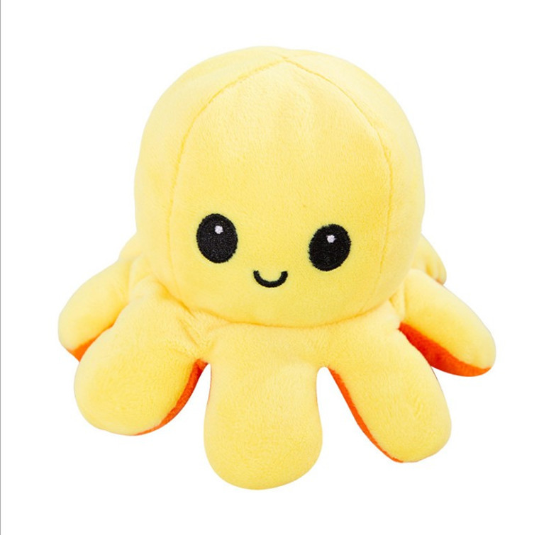 Octopus Cross-Border Flip Octopus Doll Double-Sided Flip Doll Small Plush Toy Push Activity Face Changing Gift