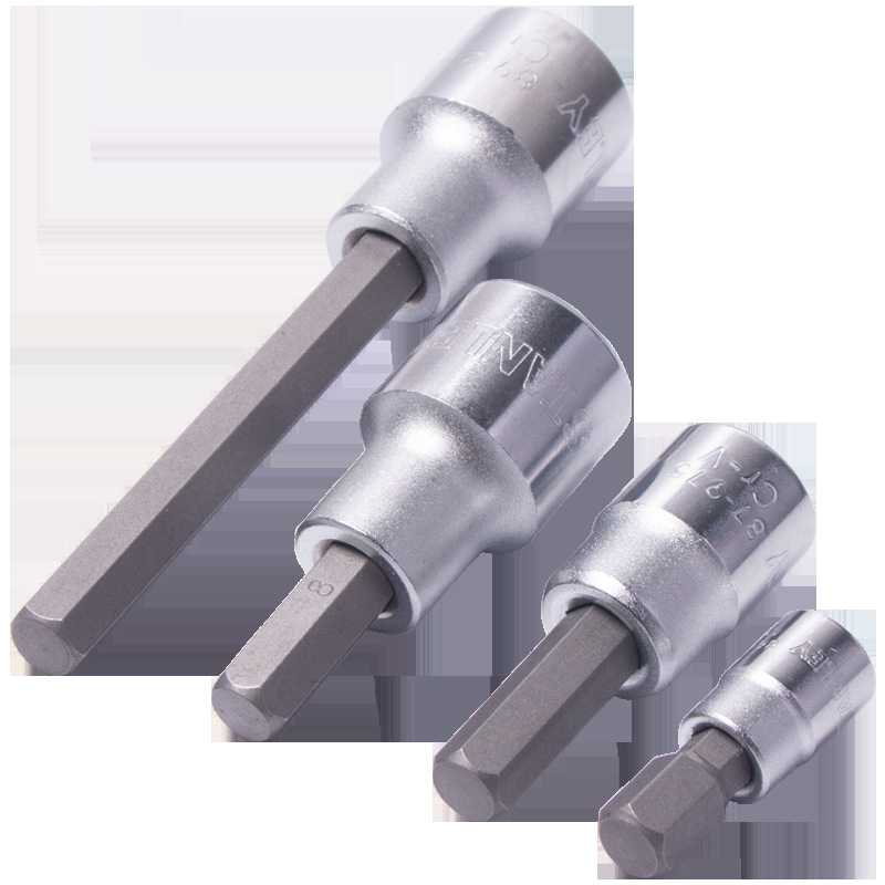 史丹利内六角套筒批头头加长内六方套筒扳手头大飞套头旋具头工具