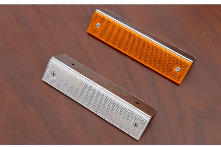 单双面长方形轮廓标高速公路附着式矩形黄白反光标道路护栏反光片