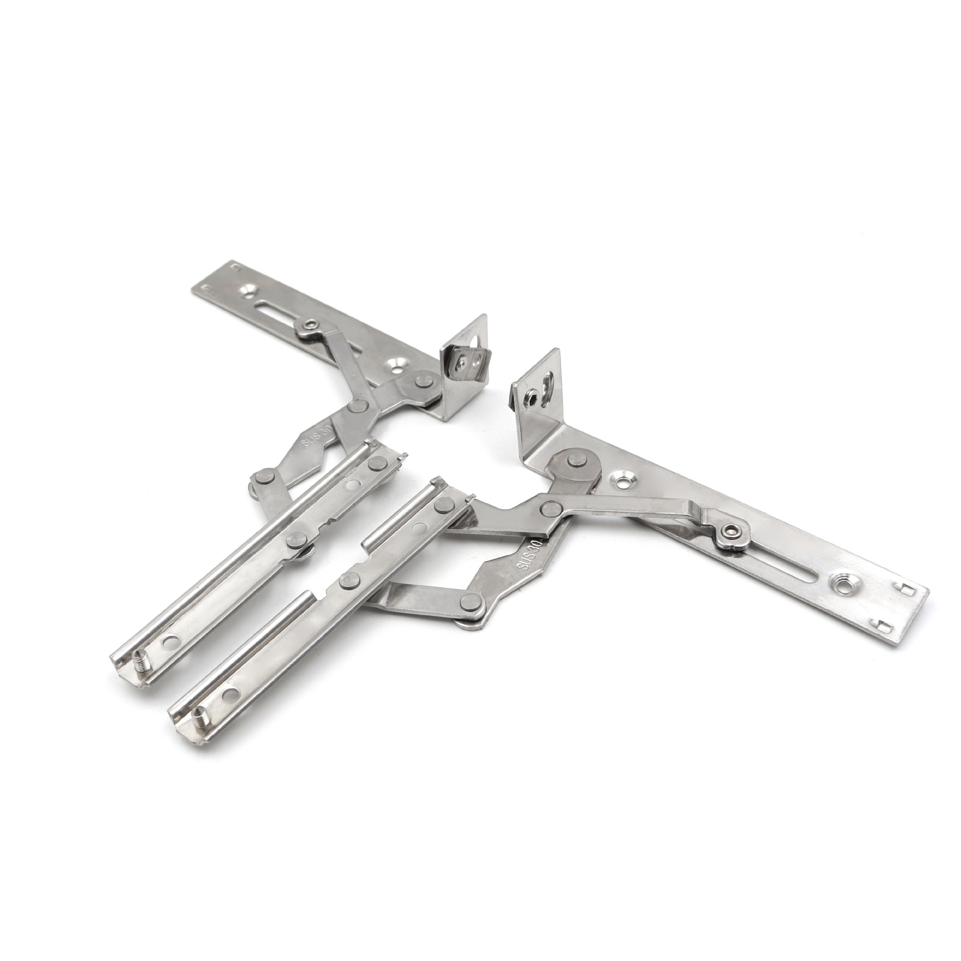 欧标槽180度隐型铰链 不锈钢平开窗上悬窗金属风撑 门窗五金配件