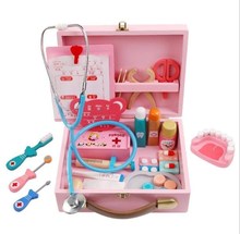 Wooden Medical Play Set Doctor Pretend Play Kit Kids跨境专供